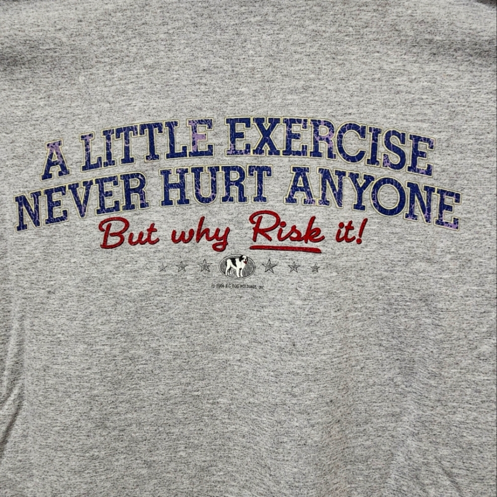 Big Dogs "A Little Exercise ..." Heather Grey 3X SS Tee Shrt